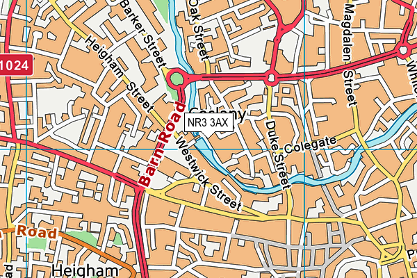 NR3 3AX map - OS VectorMap District (Ordnance Survey) NR3 3AX map - OS VectorMap District (Ordnance Survey)