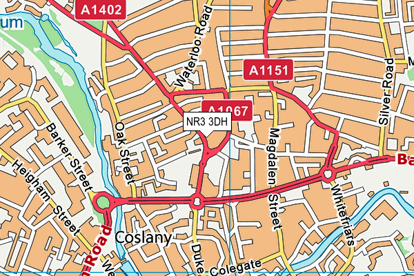 NR3 3DH map - OS VectorMap District (Ordnance Survey) NR3 3DH map - OS VectorMap District (Ordnance Survey)