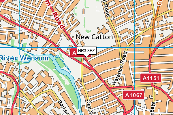 NR3 3EZ map - OS VectorMap District (Ordnance Survey)