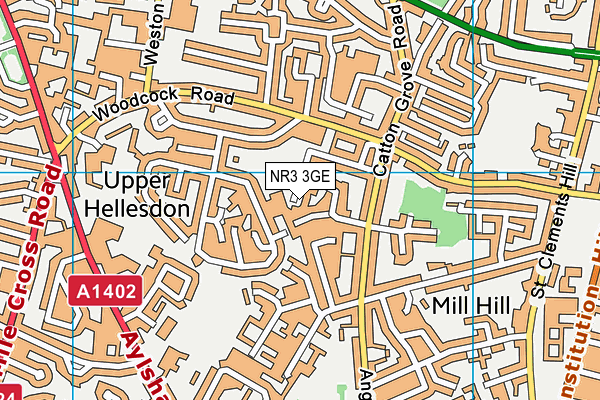 NR3 3GE map - OS VectorMap District (Ordnance Survey) NR3 3GE map - OS VectorMap District (Ordnance Survey)
