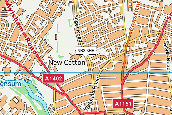NR3 3HR map - OS VectorMap District (Ordnance Survey)