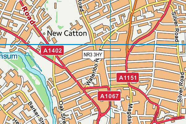 NR3 3HY map - OS VectorMap District (Ordnance Survey)