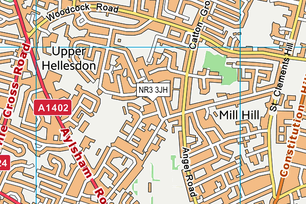 NR3 3JH map - OS VectorMap District (Ordnance Survey) NR3 3JH map - OS VectorMap District (Ordnance Survey)
