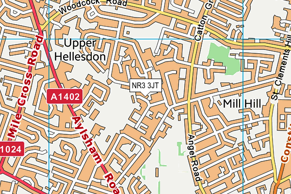 NR3 3JT map - OS VectorMap District (Ordnance Survey) NR3 3JT map - OS VectorMap District (Ordnance Survey)