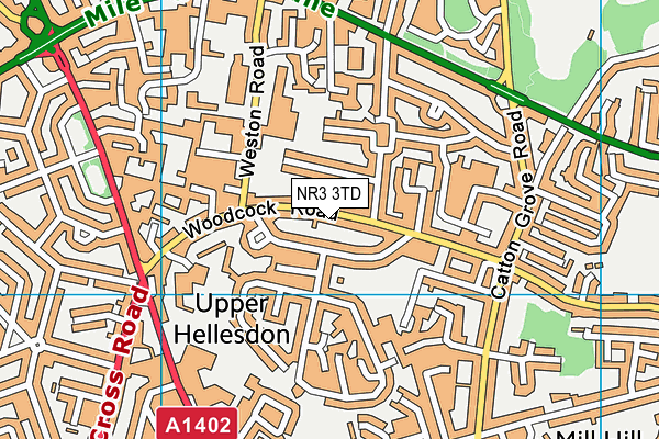 NR3 3TD map - OS VectorMap District (Ordnance Survey) NR3 3TD map - OS VectorMap District (Ordnance Survey)