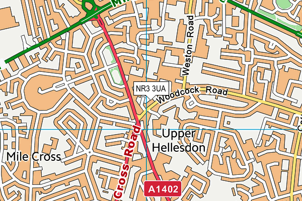 NR3 3UA map - OS VectorMap District (Ordnance Survey)