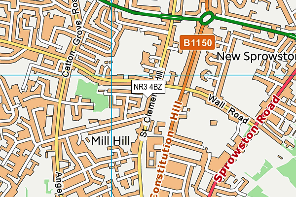 NR3 4BZ map - OS VectorMap District (Ordnance Survey) NR3 4BZ map - OS VectorMap District (Ordnance Survey)