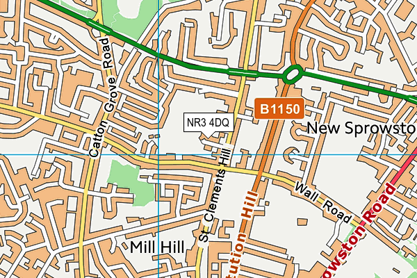 NR3 4DQ map - OS VectorMap District (Ordnance Survey)