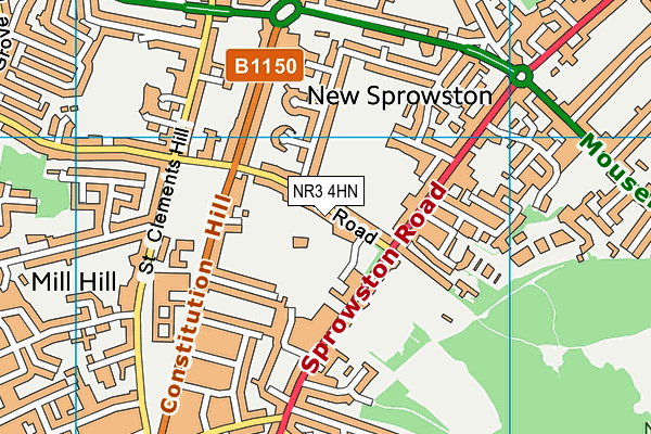NR3 4HN map - OS VectorMap District (Ordnance Survey)