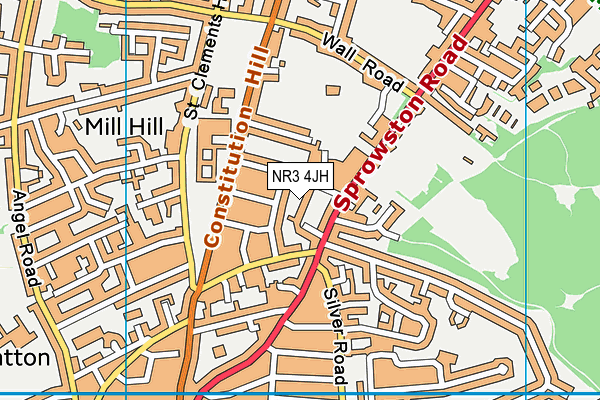 NR3 4JH map - OS VectorMap District (Ordnance Survey) NR3 4JH map - OS VectorMap District (Ordnance Survey)