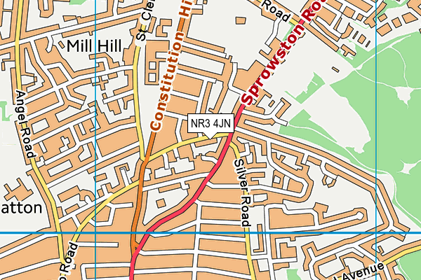 NR3 4JN map - OS VectorMap District (Ordnance Survey)