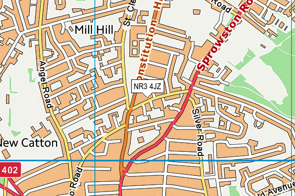NR3 4JZ map - OS VectorMap District (Ordnance Survey) NR3 4JZ map - OS VectorMap District (Ordnance Survey)