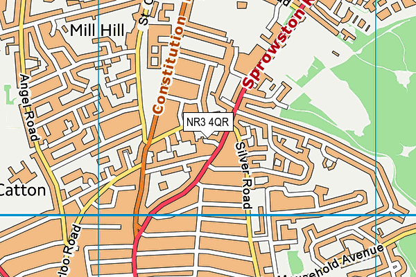 NR3 4QR map - OS VectorMap District (Ordnance Survey) NR3 4QR map - OS VectorMap District (Ordnance Survey)