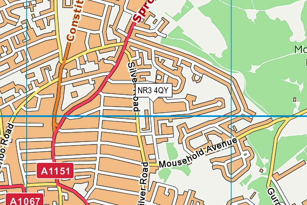NR3 4QY map - OS VectorMap District (Ordnance Survey)