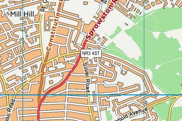 NR3 4ST map - OS VectorMap District (Ordnance Survey) NR3 4ST map - OS VectorMap District (Ordnance Survey)
