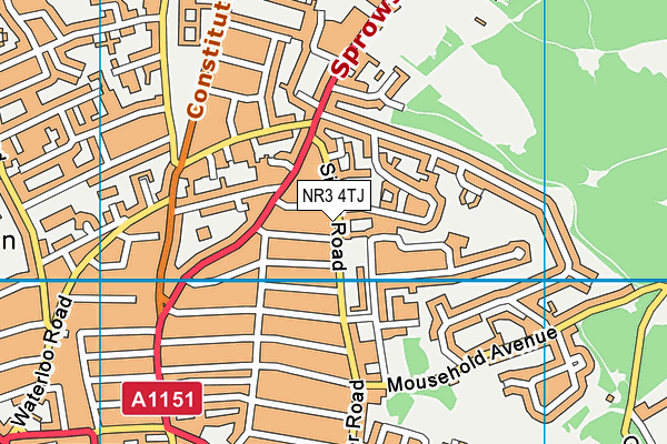 NR3 4TJ map - OS VectorMap District (Ordnance Survey) NR3 4TJ map - OS VectorMap District (Ordnance Survey)