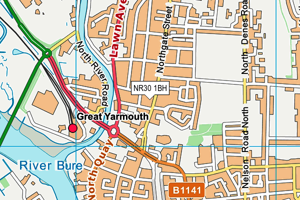 NR30 1BH map - OS VectorMap District (Ordnance Survey) NR30 1BH map - OS VectorMap District (Ordnance Survey)