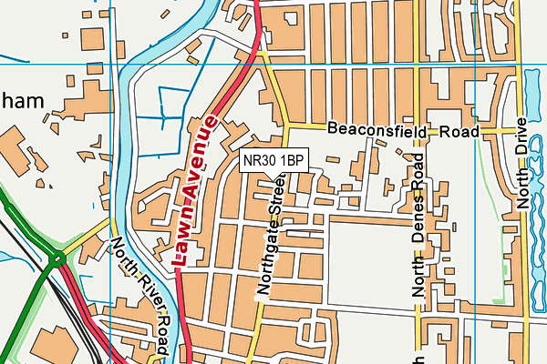 NR30 1BP map - OS VectorMap District (Ordnance Survey) NR30 1BP map - OS VectorMap District (Ordnance Survey)