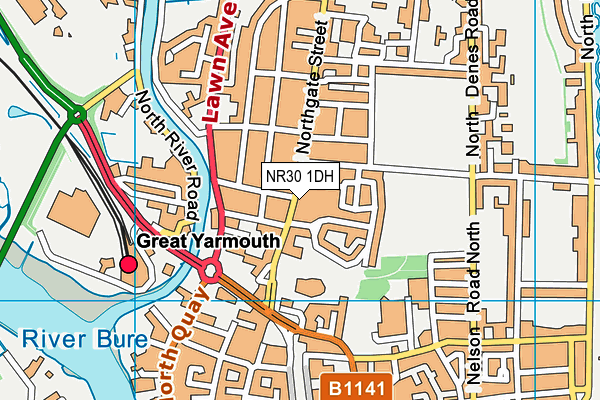 NR30 1DH map - OS VectorMap District (Ordnance Survey) NR30 1DH map - OS VectorMap District (Ordnance Survey)