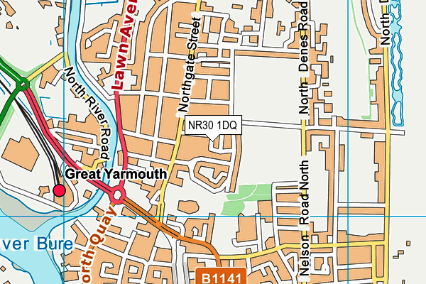 NR30 1DQ map - OS VectorMap District (Ordnance Survey) NR30 1DQ map - OS VectorMap District (Ordnance Survey)
