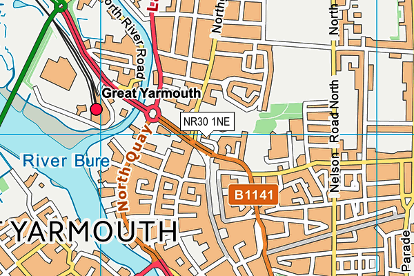 NR30 1NE map - OS VectorMap District (Ordnance Survey) NR30 1NE map - OS VectorMap District (Ordnance Survey)