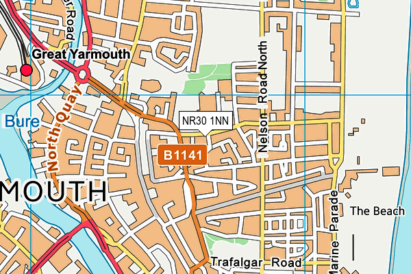 NR30 1NN map - OS VectorMap District (Ordnance Survey) NR30 1NN map - OS VectorMap District (Ordnance Survey)