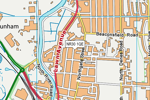 NR30 1QE map - OS VectorMap District (Ordnance Survey) NR30 1QE map - OS VectorMap District (Ordnance Survey)