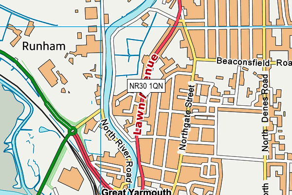 NR30 1QN map - OS VectorMap District (Ordnance Survey) NR30 1QN map - OS VectorMap District (Ordnance Survey)