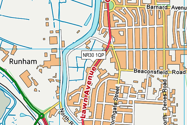 NR30 1QP map - OS VectorMap District (Ordnance Survey)