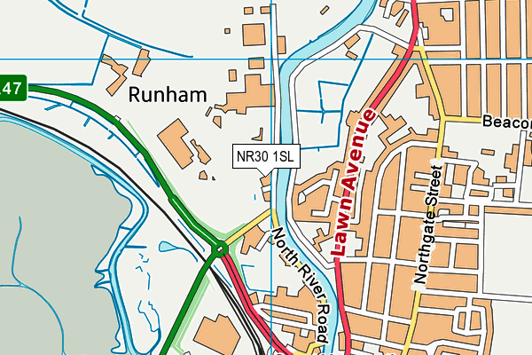 NR30 1SL map - OS VectorMap District (Ordnance Survey) NR30 1SL map - OS VectorMap District (Ordnance Survey)