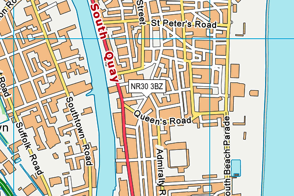 NR30 3BZ map - OS VectorMap District (Ordnance Survey) NR30 3BZ map - OS VectorMap District (Ordnance Survey)