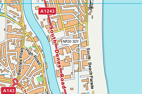 NR30 3DY map - OS VectorMap District (Ordnance Survey)