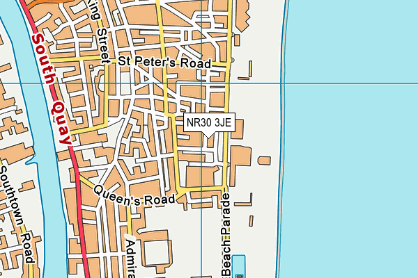 NR30 3JE map - OS VectorMap District (Ordnance Survey) NR30 3JE map - OS VectorMap District (Ordnance Survey)