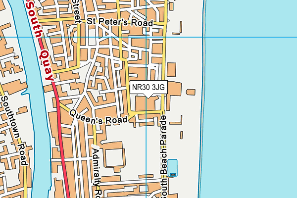NR30 3JG map - OS VectorMap District (Ordnance Survey) NR30 3JG map - OS VectorMap District (Ordnance Survey)