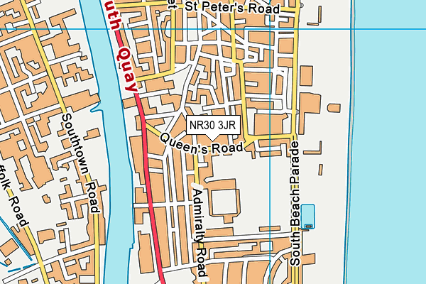 NR30 3JR map - OS VectorMap District (Ordnance Survey) NR30 3JR map - OS VectorMap District (Ordnance Survey)