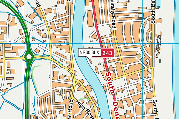 NR30 3LX map - OS VectorMap District (Ordnance Survey) NR30 3LX map - OS VectorMap District (Ordnance Survey)