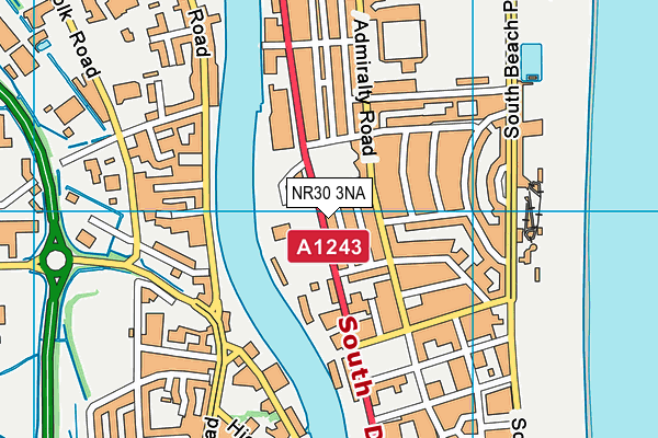NR30 3NA map - OS VectorMap District (Ordnance Survey) NR30 3NA map - OS VectorMap District (Ordnance Survey)