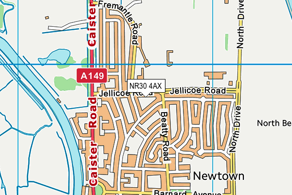 NR30 4AX map - OS VectorMap District (Ordnance Survey) NR30 4AX map - OS VectorMap District (Ordnance Survey)