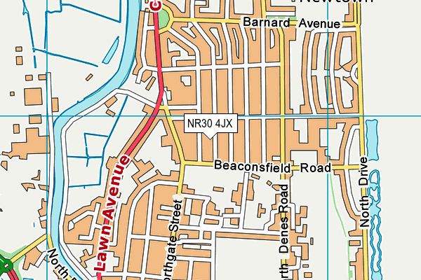NR30 4JX map - OS VectorMap District (Ordnance Survey) NR30 4JX map - OS VectorMap District (Ordnance Survey)