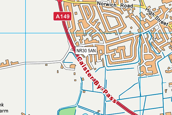 NR30 5AN map - OS VectorMap District (Ordnance Survey) NR30 5AN map - OS VectorMap District (Ordnance Survey)