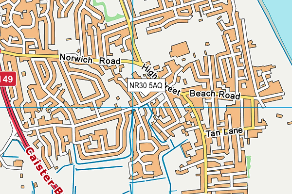 NR30 5AQ map - OS VectorMap District (Ordnance Survey) NR30 5AQ map - OS VectorMap District (Ordnance Survey)