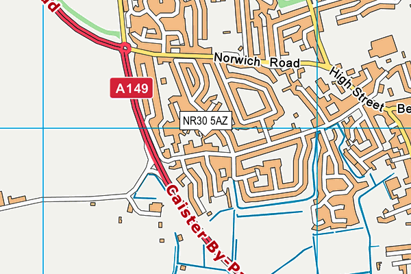 NR30 5AZ map - OS VectorMap District (Ordnance Survey) NR30 5AZ map - OS VectorMap District (Ordnance Survey)
