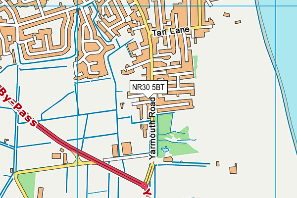 NR30 5BT map - OS VectorMap District (Ordnance Survey) NR30 5BT map - OS VectorMap District (Ordnance Survey)