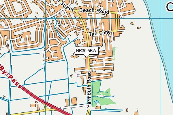 NR30 5BW map - OS VectorMap District (Ordnance Survey) NR30 5BW map - OS VectorMap District (Ordnance Survey)