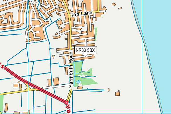 NR30 5BX map - OS VectorMap District (Ordnance Survey) NR30 5BX map - OS VectorMap District (Ordnance Survey)