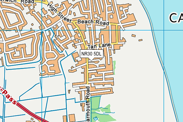 NR30 5DL map - OS VectorMap District (Ordnance Survey) NR30 5DL map - OS VectorMap District (Ordnance Survey)