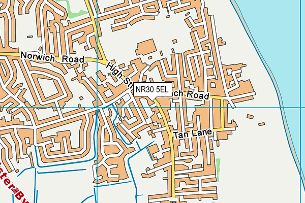 NR30 5EL map - OS VectorMap District (Ordnance Survey) NR30 5EL map - OS VectorMap District (Ordnance Survey)