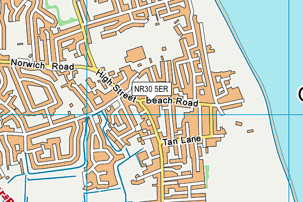 NR30 5ER map - OS VectorMap District (Ordnance Survey) NR30 5ER map - OS VectorMap District (Ordnance Survey)