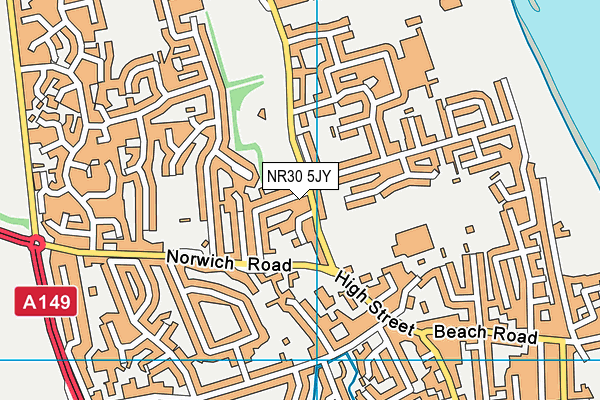 NR30 5JY map - OS VectorMap District (Ordnance Survey) NR30 5JY map - OS VectorMap District (Ordnance Survey)