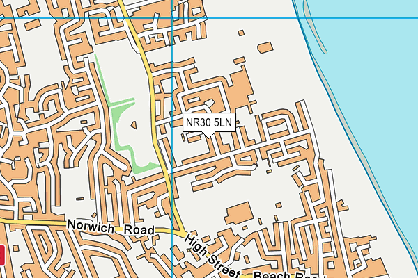 NR30 5LN map - OS VectorMap District (Ordnance Survey) NR30 5LN map - OS VectorMap District (Ordnance Survey)